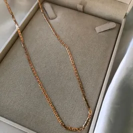 Colar Corrente Piastrine 50cm - Banhado a Ouro 18K