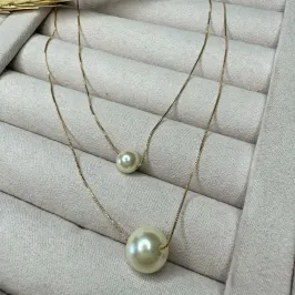 Colar Duplo com Pérola