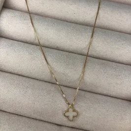 Colar Inspiração Jóia Pingente Off - Banhado a Ouro 18K