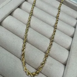 Colar Longo Fio Baiano - Banhado a Ouro 18K