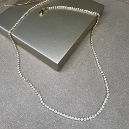 Colar Riviera Longo 60cm - Banhado a Ouro 18K