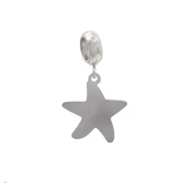 Berloque Estrela Lisa - Aço Inoxidável