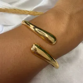 Bracelete Orgânico Gota - Banho em Verniz Italiano