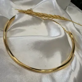 Choker  Aro Textura - Banhado em Verniz Italiano