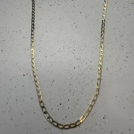 Corrente Elo Grumet Alongado 60cm -  Banhado a Ouro 18K