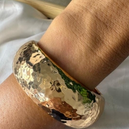 Bracelete Maxi Martelado Boleado