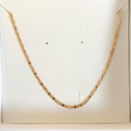 Colar Corrente Piastrine Fina 60cm - Banhado a Ouro 18K