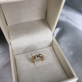 Anel ABC 2 Linhas - Banhado a Ouro 18k