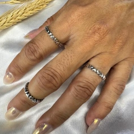 Anel Elo Corações Lisos (Und) - Prata 925