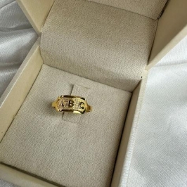 Anel Formatura ABC - Banhado a Ouro 18K