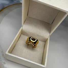 Anel Orgânico com Forma Assimétrica - Banhado a Ouro 18k