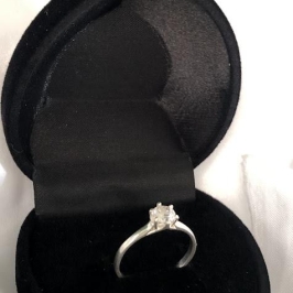 Anel Solitário com Zircônia 6 Garras - Prata 925