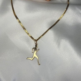 Pingente Corredor - Banhado a Ouro 18k