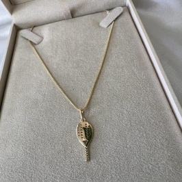 Pingente Raquete Beach Tennis - Banhado a Ouro 18k