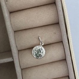 Pingente Medalhinha de São Bento - Prata 925