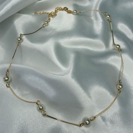 Choker de Pérolas - Banhado a Ouro 18k