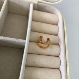 Piercing Fake Dois Filetes - Banhado a Ouro 18k