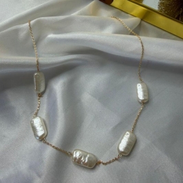 Choker de Pérolas Barrocas - Banhado a Ouro 18k