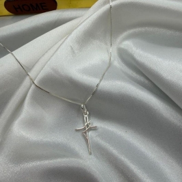 Colar com Pingente Fé - Prata 925