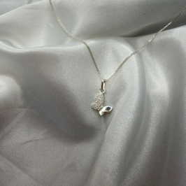 Pingente Borboleta Cravejado Zircônias - Prata 925