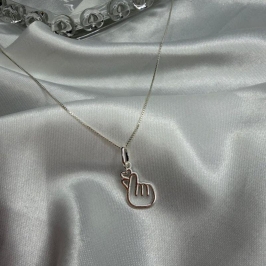 Pingente Dorama Gesto de Coração Coreano - Prata 925