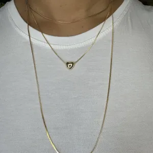 Colar Laminada Longo Fino- Banhado a Ouro 18K