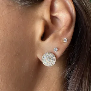 Brinco Pizza Cravejado Zircônias - Banhado a Ouro 18K