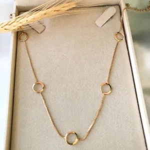 Choker com Círculos Vazados - Banhado a Ouro 18K