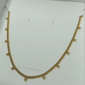 Choker Grumet Pastilhas com Mini Bolinhas - Banhado a Ouro 18K