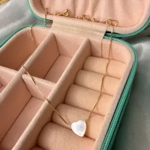 Colar Coração Madrepérola - Banhado a Ouro 18K