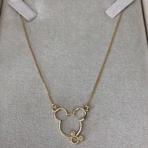 Colar Infantil MIckey - Banhado a Ouro 18K