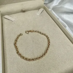 Pulseira Infantil Elo Português - Banhado a Ouro 18K