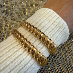 Bracelete Torcido - Banhado a Ouro 18K