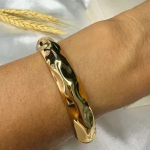 Bracelete Maxi Orgânico - Banhado em Verniz Italiano