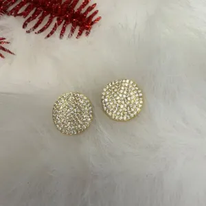 Brinco Redondo Cravejado Zircônias - Banhado a Ouro 18K