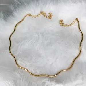 Choker Aro Ondulado - Banho de Verniz Italiano