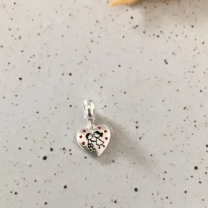 Berloque Coração Casal - Prata 925