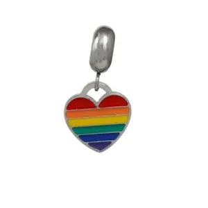 Berloque Coração LGBTQIA+ - Aço Inoxidável