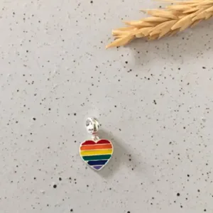 Berloque Coração LGBTQIAPN+ - Prata 925