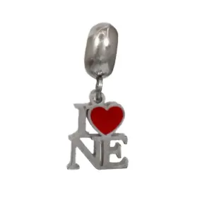 Berloque I Love Nordeste - Aço Inoxidável