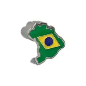 Berloque Separador Mapa do Brasil - Aço Inoxidável