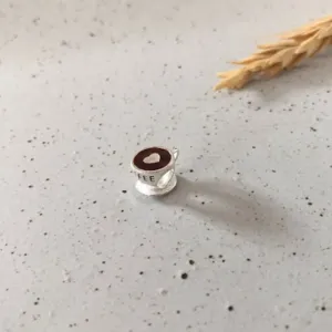 Berloque Separador Xícara de Café - Prata 925