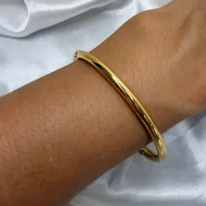 Bracelete Liso Arredondado - Banho Verniz Italiano