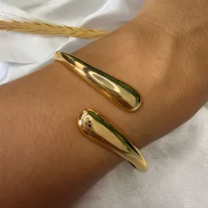 Bracelete Orgânico Gota - Banho em Verniz Italiano