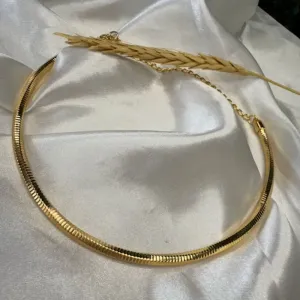 Choker  Aro Textura - Banhado em Verniz Italiano
