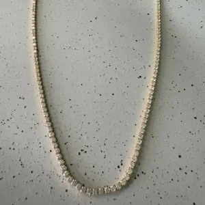 Colar Longo Riviera de Zircônias 3mm - Banhado a Ouro 18k