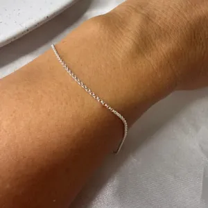 Pulseira Elo Portugues Fina - Prata 925