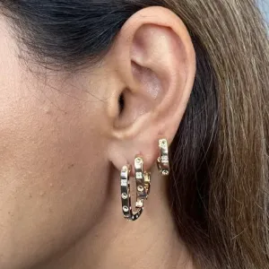 Brinco Argola Quadrada Inspiração Joia P - Banhado a Ouro 18K
