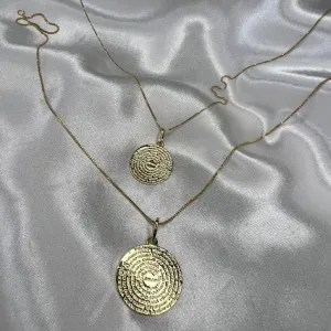 Pingente Medalha Pai Nosso Grande - Banhado a Ouro 18K