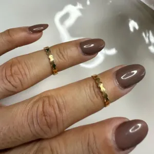 Anel Falange Bolinhas Chapeadas - Banhado a Ouro 18K